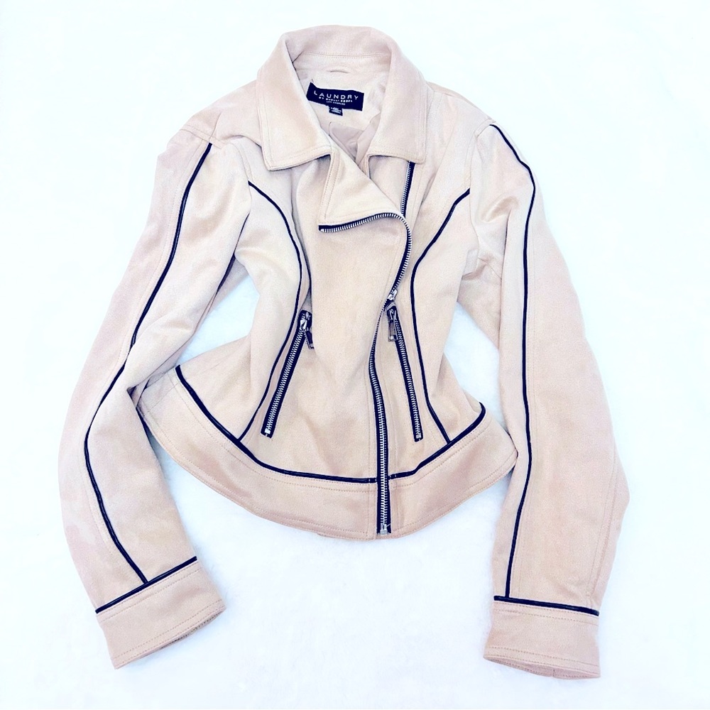 NWT Laundry by Shelli Segal Soft Moto Jacket